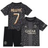 Original Trikotsatz Paris Saint-Germain Mbappé 7 Ausweichtrikot 2023-24 Für Kinder